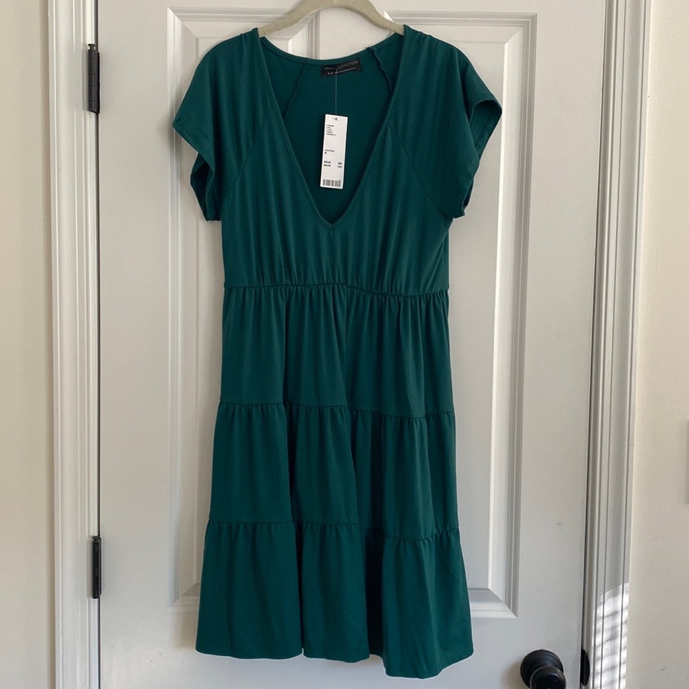 NWT UO Julia Tiered Ruffle Frock Mini Dress, Size Medium
